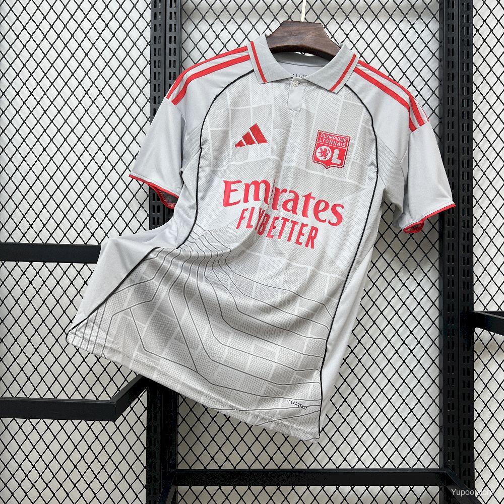 Camiseta de fútbol Lyon 2025/26 TERCERA MANGA CORTA VERSION FAN